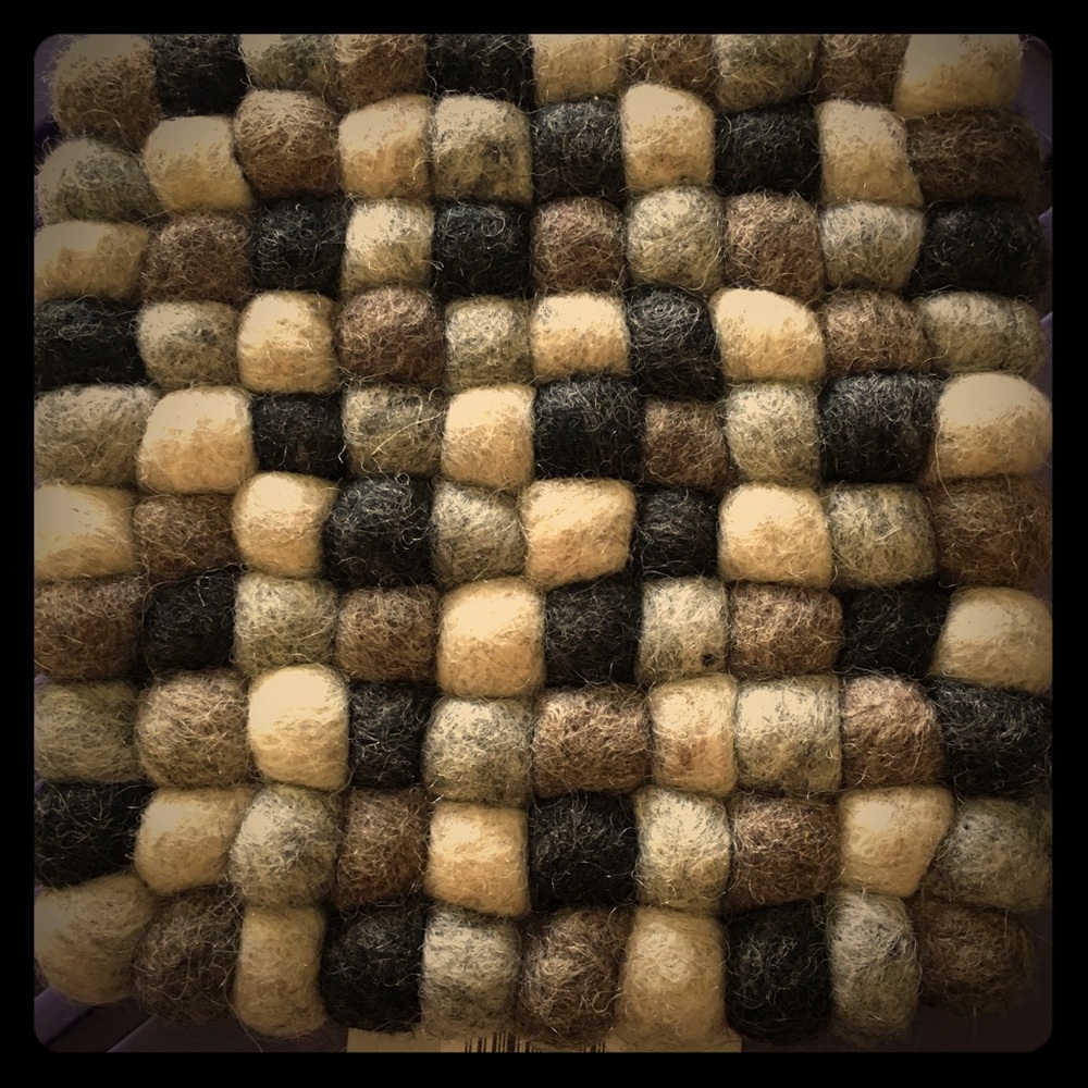 Rare NWT Wool HTF Trader Joe’s Trivet Black White